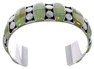 Sterling Silver Turquoise Well-Built Cuff Bracelet TX40596