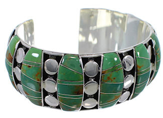 Silver Turquoise Sturdy Cuff Bracelet TX40600