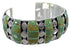 Silver Turquoise Inlay Heavy Bracelet TX40609