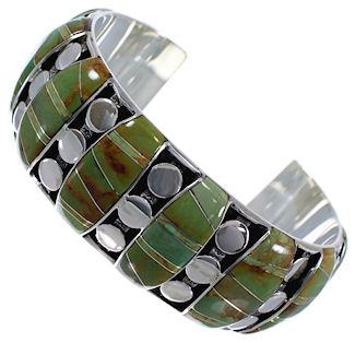 Sterling Silver Turquoise Heavy Bracelet TX40613