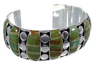 Sterling Silver Turquoise Heavy Bracelet TX40613