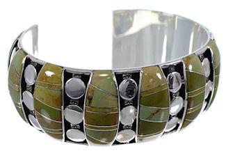 Authentic Sterling Silver Turquoise Heavy Bracelet TX40614