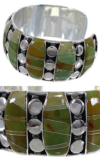 Authentic Sterling Silver Turquoise Heavy Bracelet TX40614