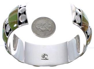 Authentic Sterling Silver Turquoise Heavy Bracelet TX40614