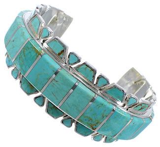 Southwestern Silver Turquoise Jewelry Cuff Bracelet TX40634