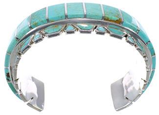 Southwestern Silver Turquoise Jewelry Cuff Bracelet TX40634