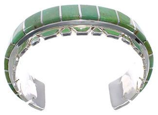 Southwestern Sterling Silver Turquoise Jewelry Cuff Bracelet TX40649