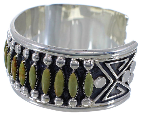 Needlepoint Silver Turquoise Southwest Cuff Bracelet Jewelry CX47689