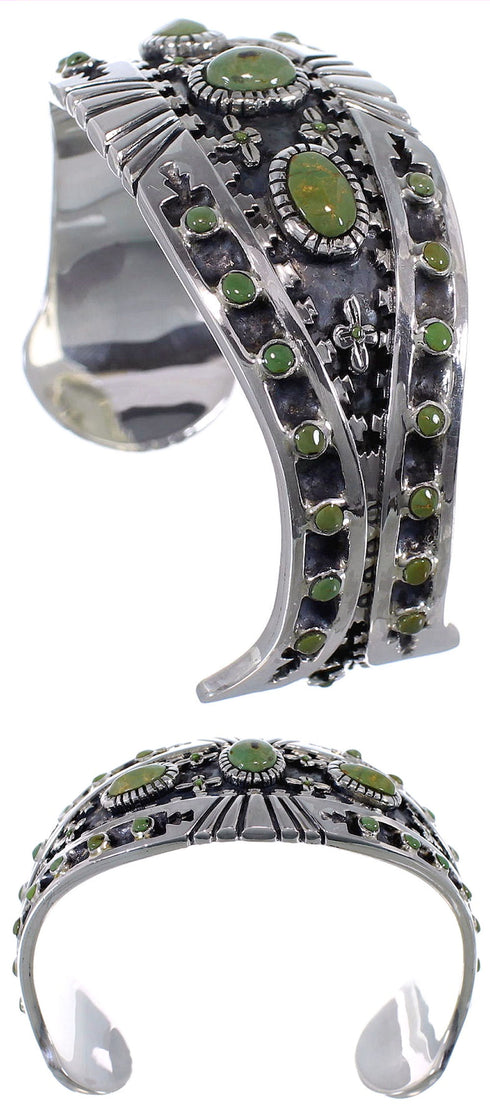 Turquoise Southwest Sterling Silver Cuff Bracelet Jewelry CX47768