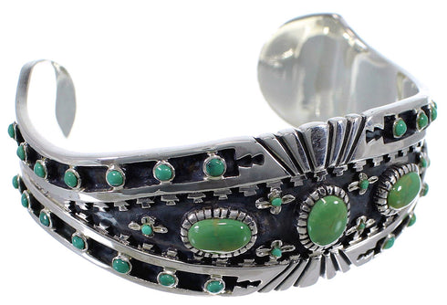 Southwest Turquoise Sterling Silver Cuff Bracelet Jewelry CX47771