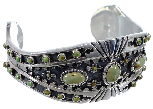 Southwest Sterling Silver Turquoise Cuff Bracelet Jewelry CX47773