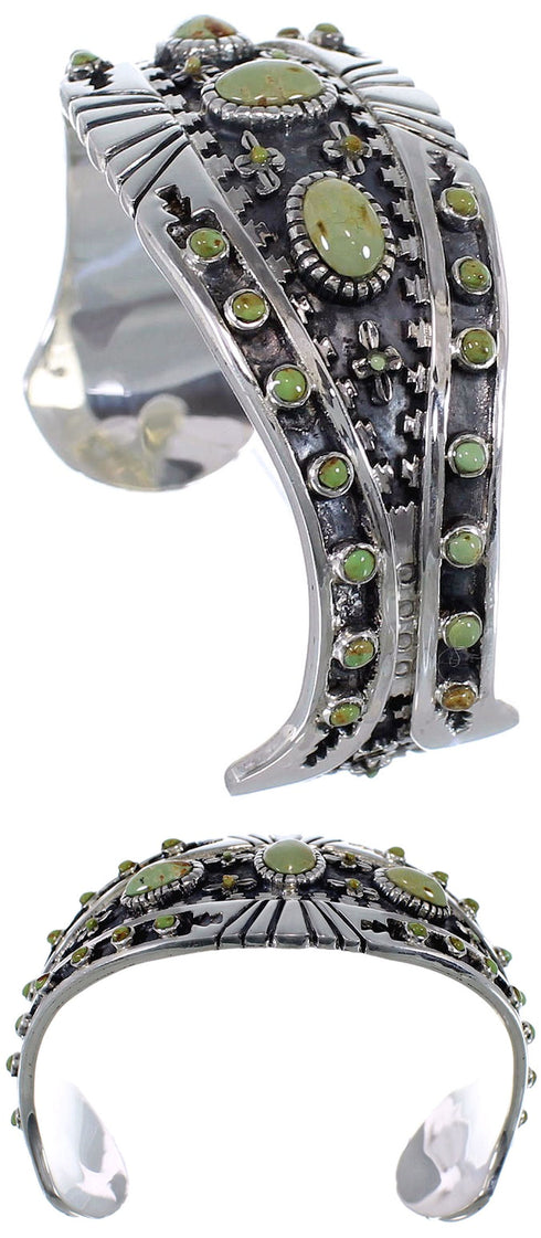 Southwest Sterling Silver Turquoise Cuff Bracelet Jewelry CX47773
