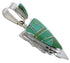 Turquoise Inlay Southwestern Silver Pendant AX49367