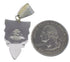 Turquoise Inlay Southwestern Silver Pendant AX49367