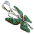 Silver Southwest Turquoise Inlay Butterfly Pendant AX49380