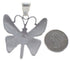 Silver Southwest Turquoise Inlay Butterfly Pendant AX49380