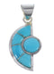 Turquoise Inlay Sterling Silver Pendant AX49417