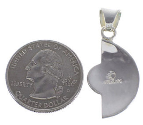 Turquoise Inlay Sterling Silver Pendant AX49417