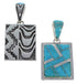 Turquoise Silver Reversible Pendant AX49431