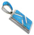 Silver And Turquoise Reversible Pendant AX49432