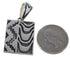 Silver And Turquoise Reversible Pendant AX49432
