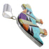 Sterling Silver Turquoise Multicolor Bear Slide Pendant DS39222