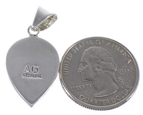 Sterling Silver Native American Designs Multistone Pendant RS41024