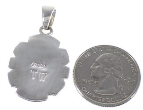 Picture Rock Multicolor Silver Native American Design Pendant RS41031