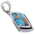 Multicolor Inlay Genuine Sterling Silver Pendant RS42810
