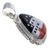 Silver Multicolor Native American Design Pendant Jewelry HS40953