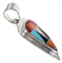 Sterling Silver Oyster Shell And Multicolor Slide Pendant RS45679