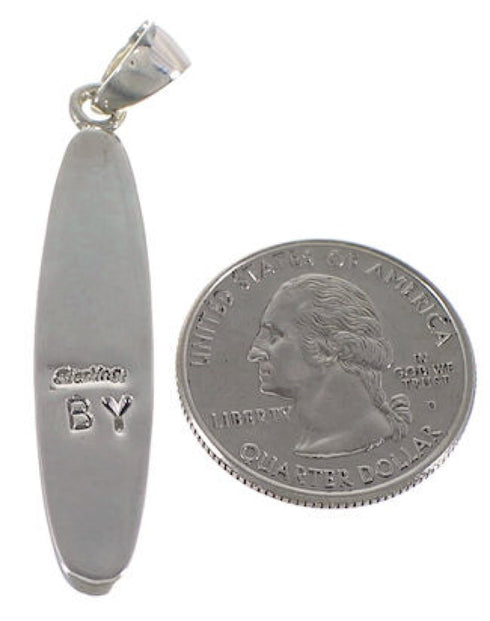 Turquoise Opal Multicolor Inlay Sterling Silver Pendant DS39449