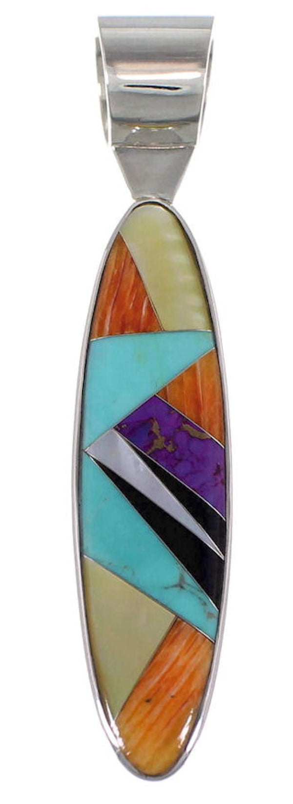 Southwest Jewelry Multicolor Jewelry Sterling Silver Pendant NS51428