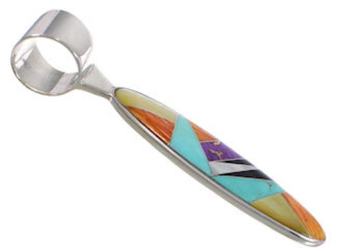 Southwest Jewelry Multicolor Jewelry Sterling Silver Pendant NS51428