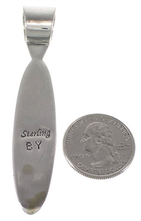 Turquoise And Multicolor Genuine Sterling Silver Pendant AS34366