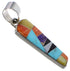Genuine Sterling Silver Turquoise And Multicolor Inlay Pendant RS42788
