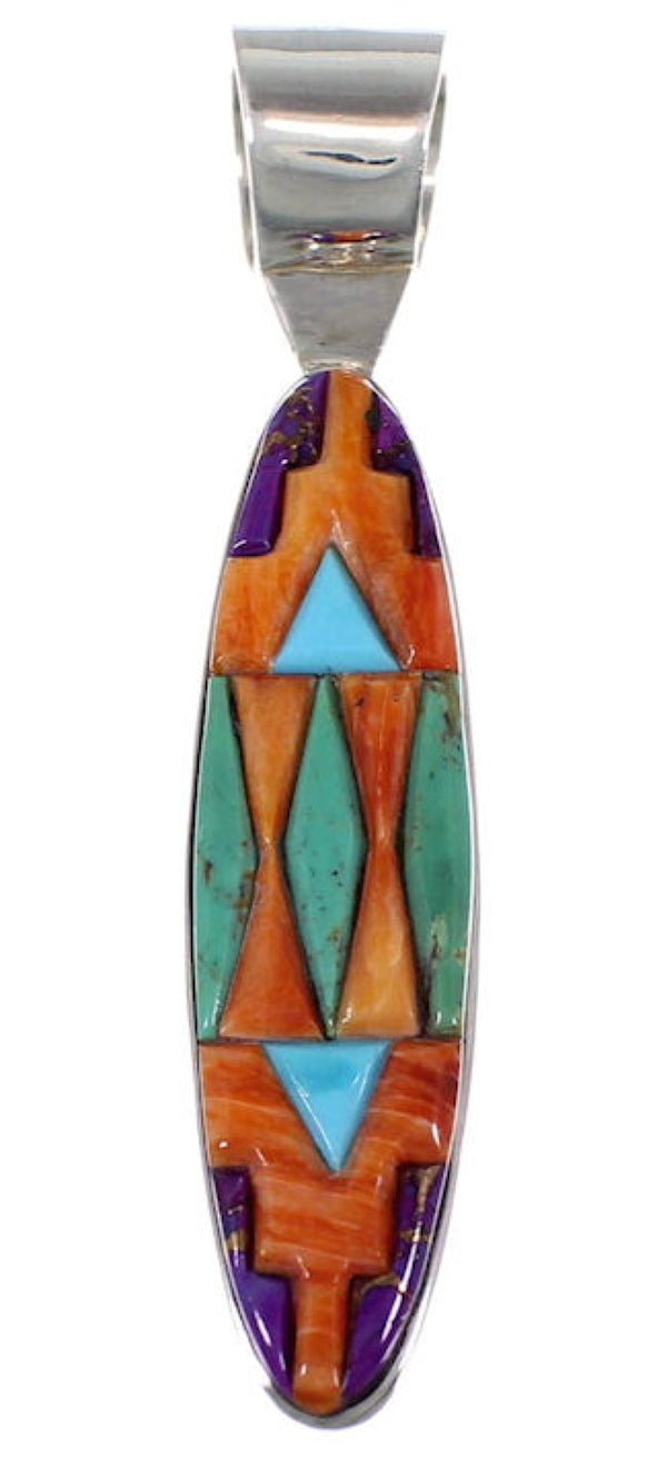 Turquoise And Multicolor Jewelry Sterling Silver Pendant AS34373