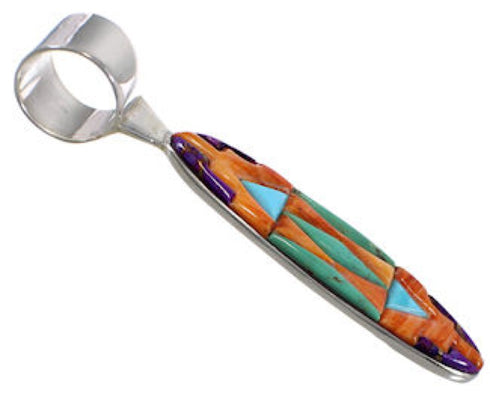 Turquoise And Multicolor Jewelry Sterling Silver Pendant AS34373