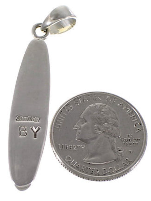 Turquoise Multicolor Sterling Silver Jewelry Slide Pendant DS39430