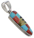 Sterling Silver And Multicolor Inlay Pendant Jewelry RS42907