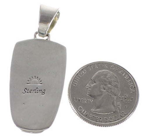 Sterling Silver And Multicolor Inlay Pendant Jewelry RS42907