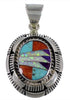 Silver Turquoise And Multicolor Jewelry Pendant AS34500