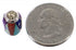 Multicolor Inlay Genuine Sterling Silver Bead Pendant AS32394