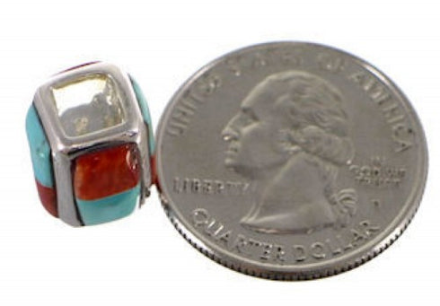 Red Oyster Shell Turquoise Silver Bead Pendant Jewelry HS38836