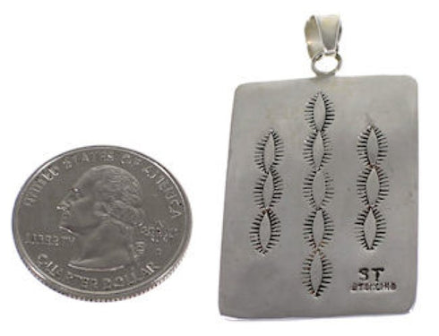 Turquoise And Genuine Sterling Silver Butterfly Pendant HS54819