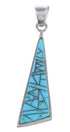 Turquoise and Genuine Sterling Silver Slide Pendant RS31941