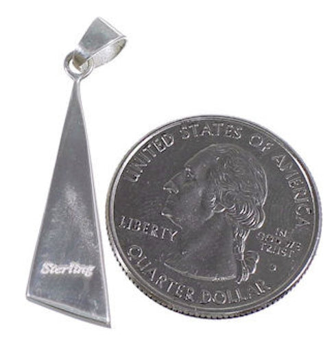 Turquoise and Genuine Sterling Silver Slide Pendant RS31941