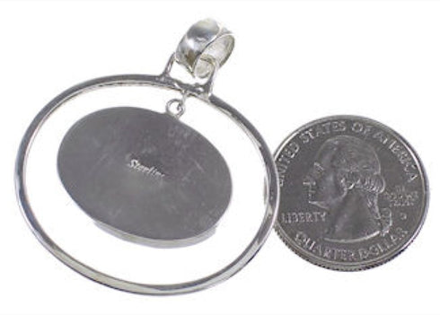 Multicolor Inlay And Sterling Silver Pendant DS53842