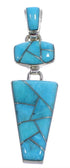 Turquoise Inlay And Genuine Sterling Silver Pendant HS54891