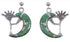 Turquoise Opal Whiterock Sterling Silver Kokopelli Earrings RS36105